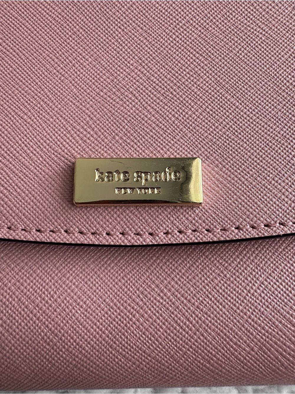 Kate Spade Pink Saffiano Leather Flap Chain Wallet Crossbody Bag - Like New - Picture 4 of 14